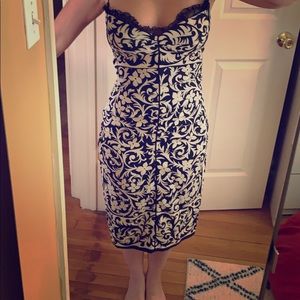 Nicole miller silk print dress size 8